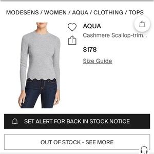 Aqua Cashmere size Xs